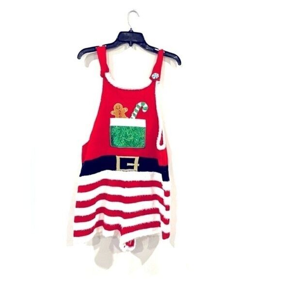 Hooked Up by IOT Juniors Gingerbread Pocket Romper,Medium, New - Picture 7 of 9